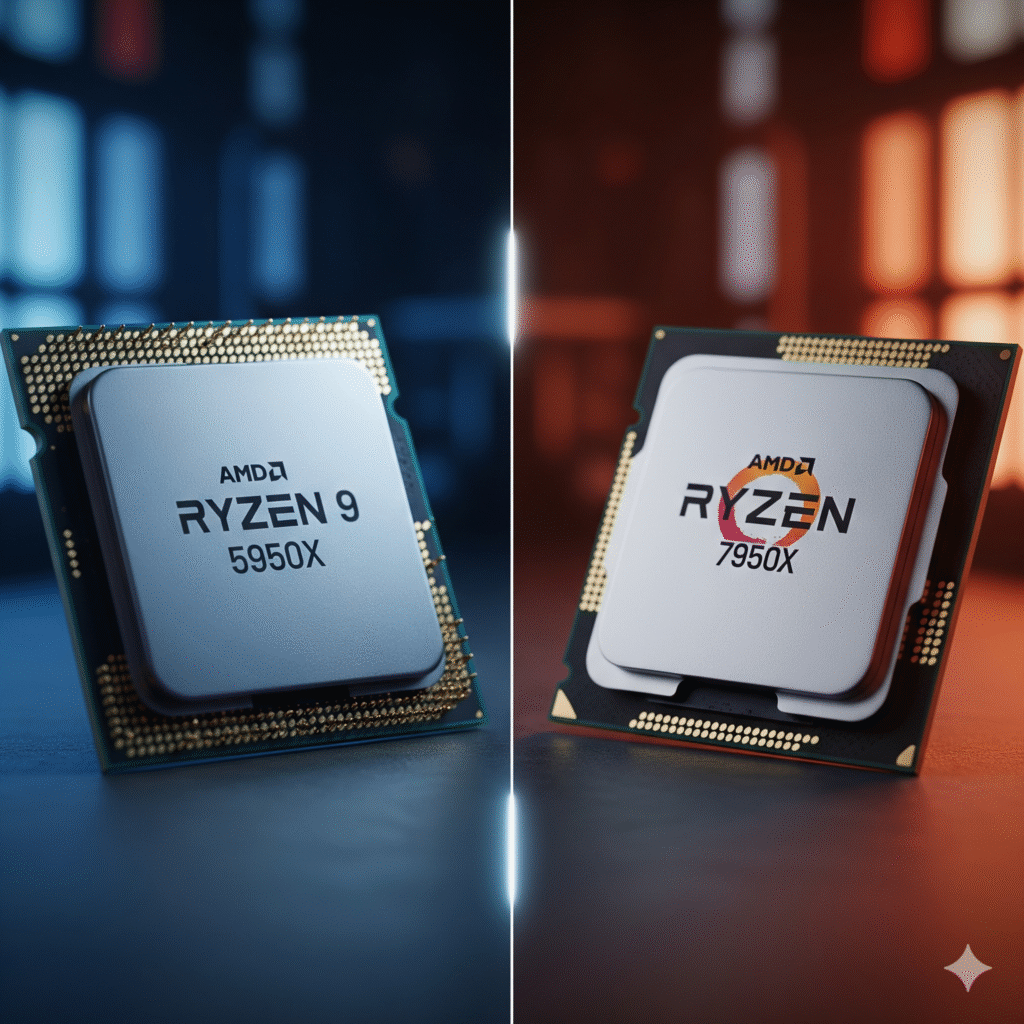 Ryzen 5950X vs Ryzen 7000 performance comparison in 2025